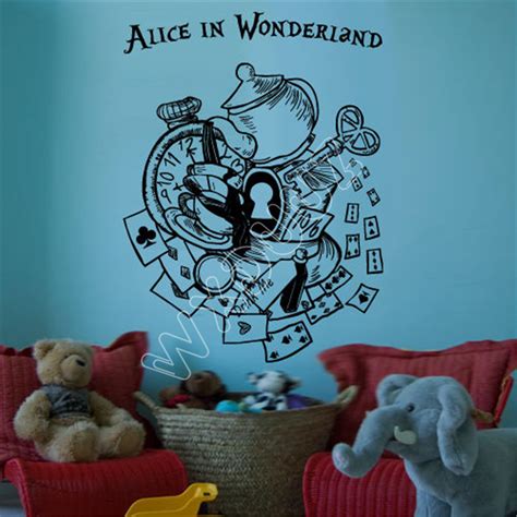 Buy Wxduuz Wall Decal Vinyl Alice In Wonderland Rabbit