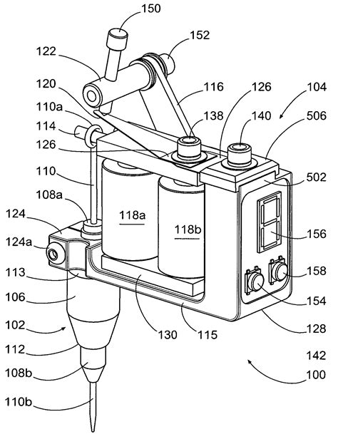 The tattoo machine or tattoo gun. Patent US20080300615 - Wireless tattoo applicator - Google Patents