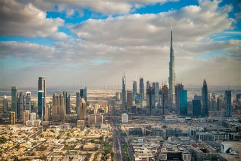 Dubai Uae December 10 2016 Aerial View Of Downtown Dubai From