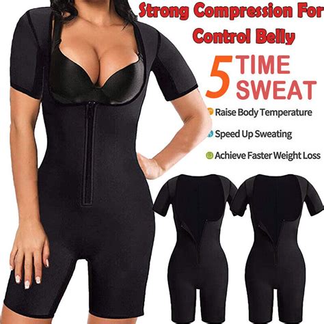 mid thigh bodysuit women full body shaper firm tummy control plus size shapewear ebay