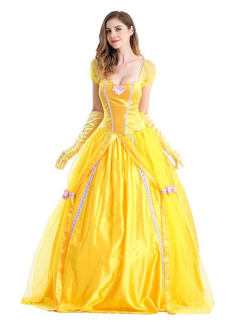 Buy Princess Beauty Costume For Women Girl Princess Belle Dress Up Ball Gown Halloween Costume