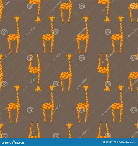 Seamless Giraffes Pattern Stock Vector Illustration Of Fabric 79361173