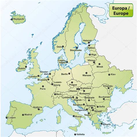 Political Map Of Europe With Capital Cities Map Of World