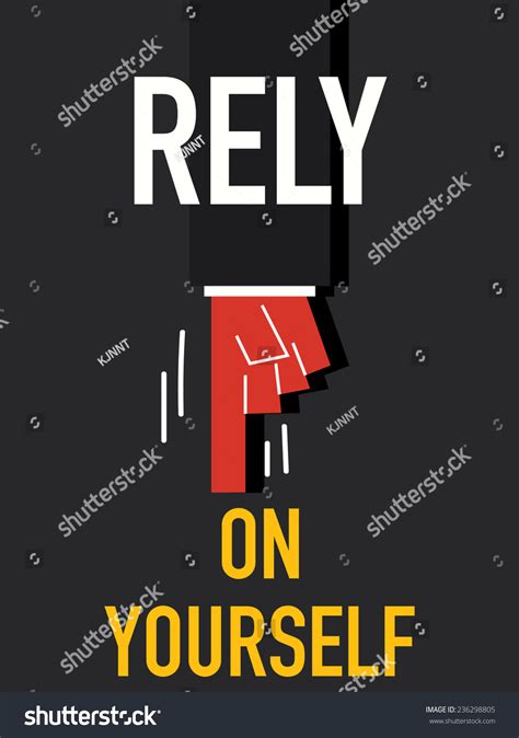 Word Rely On Yourself Stock Vector Royalty Free 236298805 Shutterstock