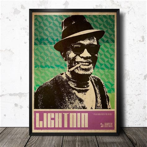 Lightnin Hopkins Blues Music Art Poster Canvas Wall Art Print