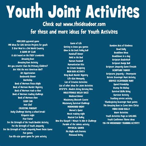 Youth Joint Activities The Idea Door