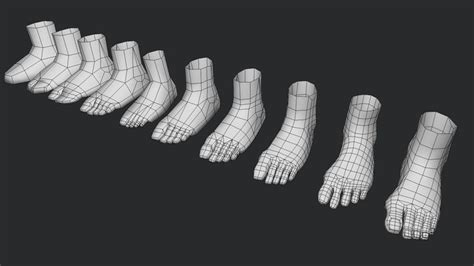 Low Poly Foot 3d Models Sketchfab
