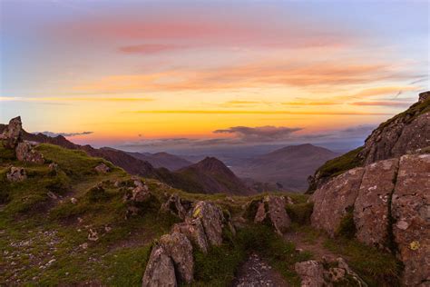 Sunset Snowdon Snowdon Is The Highest Mountain In Wales A Flickr