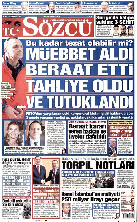 Gazetesi Manşetleri Gazeteler