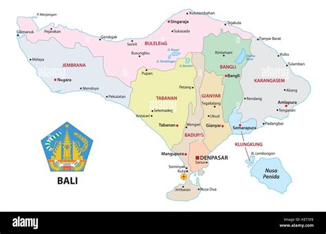 Peta Pulau Bali Vector
