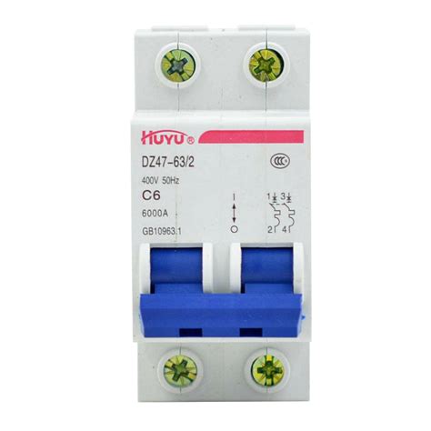 Huyu Dz47 63 C6 2p Miniature Circuit Breaker