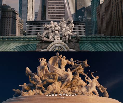 In Avengers Age Of Ultron The Sculpture Shown Over The End Credits