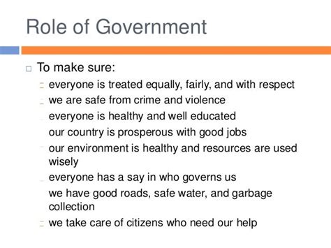 The Role Of Government And Why It Exists