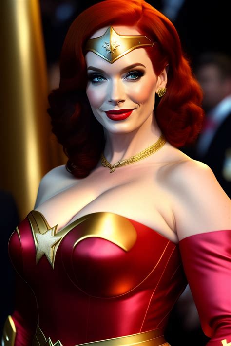 Lexica Christina Hendricks With Wonder Woman Costume
