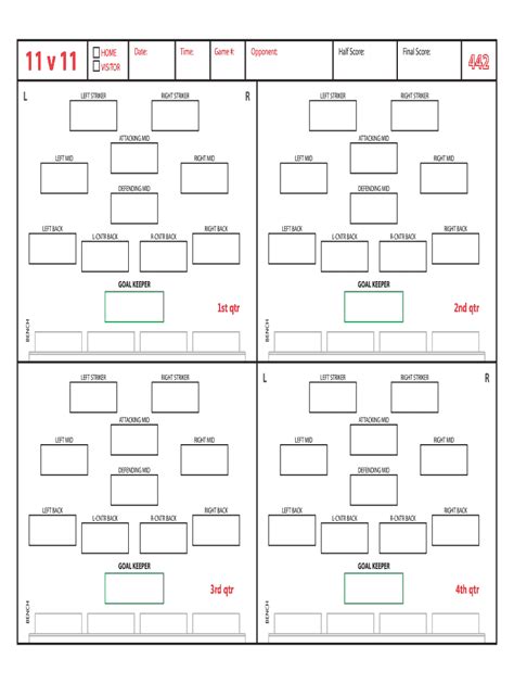 Editable Football Field Template