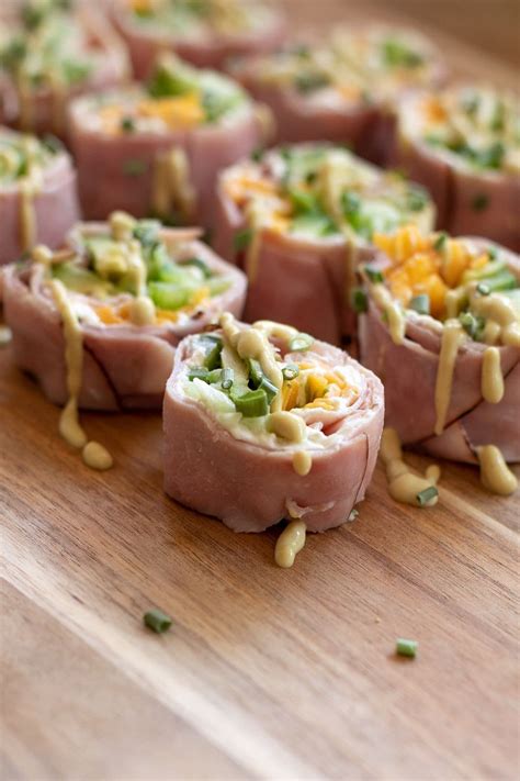 Keto Lunch Meat Roll Ups Yellow Glass Dish Low Carb Thm S Gf