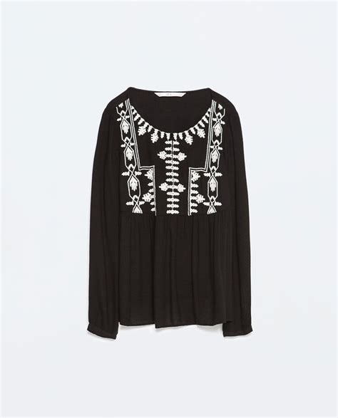 Zara Collection Ss15 Embroidered Top Women Embroidered Top Women