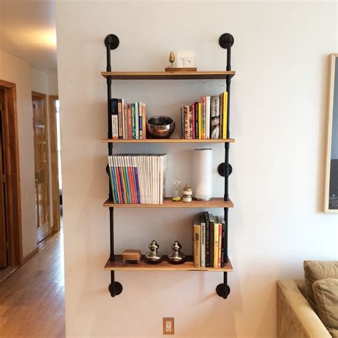 Wall Mounted Pipe Shelving Unit By Cushdesignstudio On Etsy