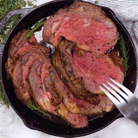 Garlic Butter Herb Prime Rib Is Melt In Your Mouth And Cooked To Tender