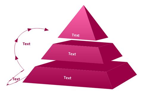Pyramid Diagrams Vector Stencils Library