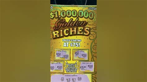 💲big Win 🤑 1st Time On This 50 1000000 Golden Riches Texas Scratch Off Youtube