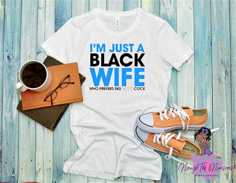 Ebony Cuckold Wife Womens Tshirt Bwc Interracial Bedroom Etsy