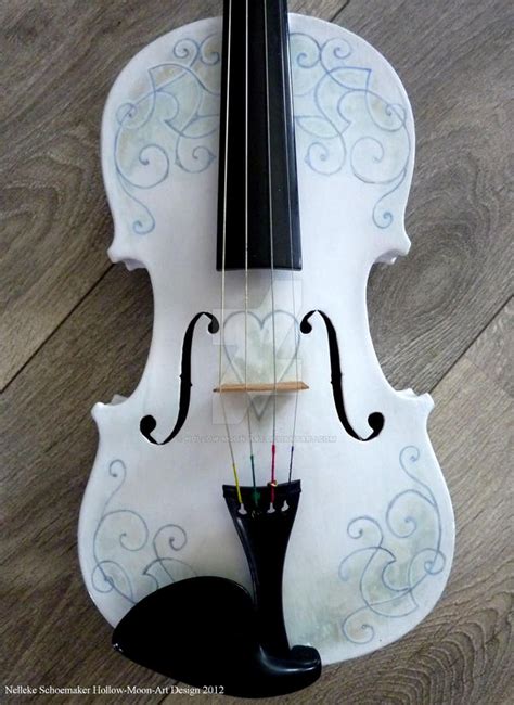 Violin Handpainted Design 2 By Hollow Moon Art On Deviantart