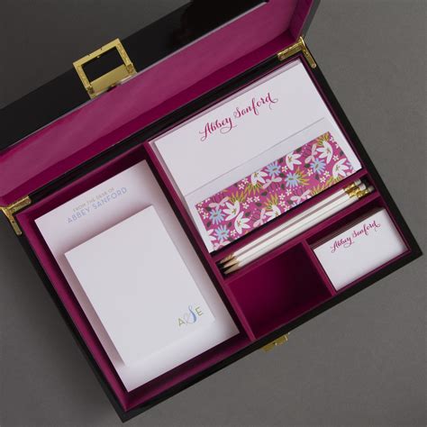 Super Elegant Deluxe Splurge Worthy Personalized Stationery Set From