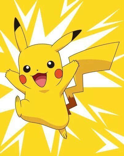 The Pikachu Is Flying Through The Air With His Arms Out And Eyes Wide Open