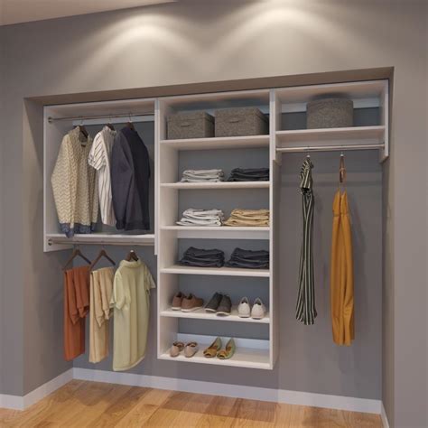 It has a blue cover with an easy and simple access zipper as it is easy to assemble and no tools needed. Modular Closets 8 FT Plywood Closet Organizer System - 96 ...