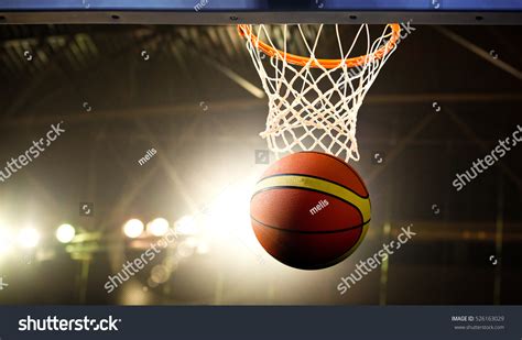 Basketball Going Through Hoop Sports Arena Stock Photo Edit Now 526163029