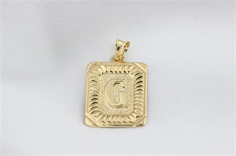 14K Solid Gold Initial Pendant