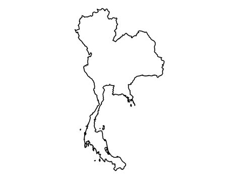 Thailand Outline Map Blank Maps Repo