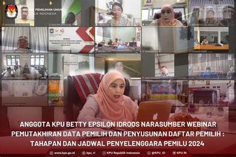 Kpu Ri On Twitter Temanpemilih Anggota Kpu Betty Epsilon Idroos