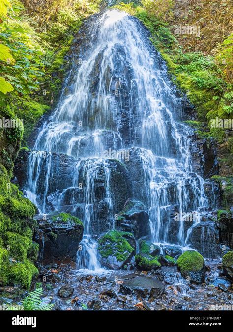 Fairy Falls Columbia River Gorge National Scenic Area Oregon Stock