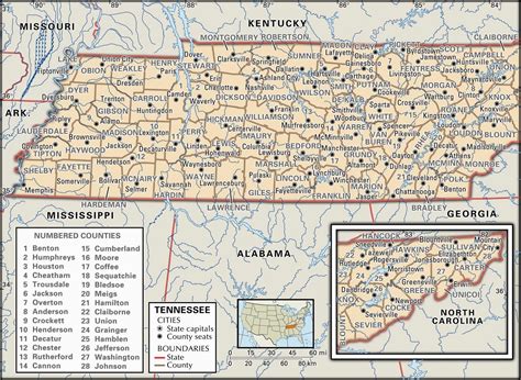 Printable Map Of Tennessee Counties Secretmuseum
