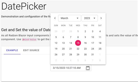 Date Format With Datepicker Radzen Ide Blazor Webassembly Radzen My
