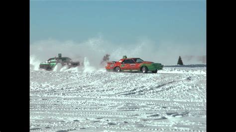Fire On Ice Ice Racing Cecil Wisconsin Youtube