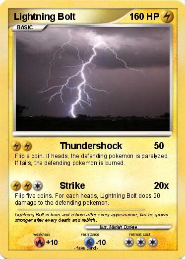 Pokémon Lightning Bolt 7 7 Thundershock My Pokemon Card