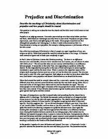 prejudice essay examples