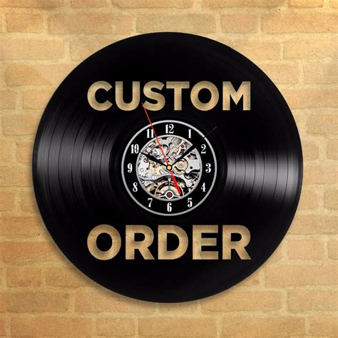 Vintage Custom Vinyl Record Wall Clock Custom Order Your