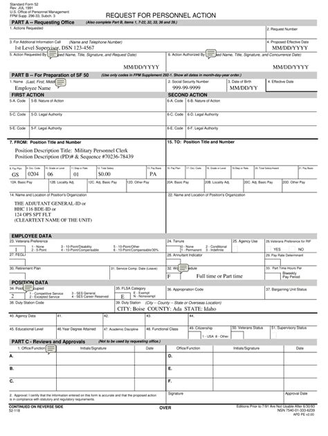 Free Fillable Sf 50 Form Printable Forms Free Online