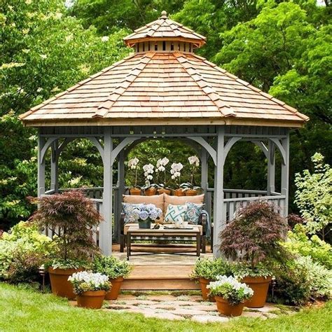 Some common backyard structures in most american homes are decks and patios, and that is because homeowners think it is just easier to install. 53 Cozy Gazebo Design Ideas For Your Backyard - HOMYSTYLE