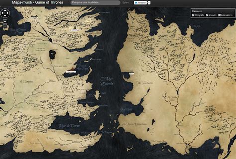 Polaróides Críticas Game Of Thrones Mapa Detalhado Em Português Do