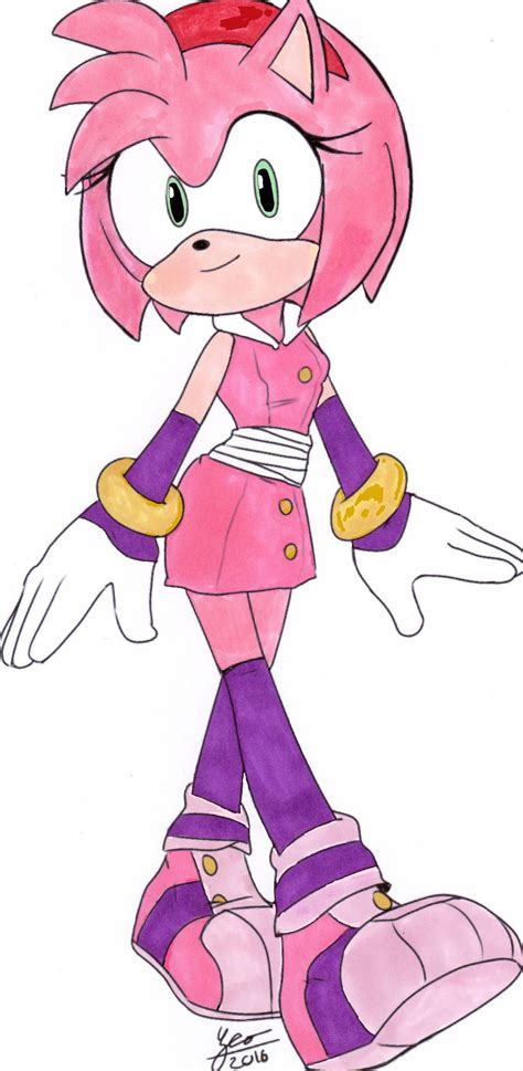 Amy Rose Sonic Boom Colored By Purplekatz93 Amy Rose Sonic Boom Amy Amy The Hedgehog