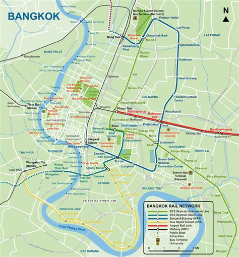 Bangkok Tourist Attractions Map Bangkok Map With Tour
