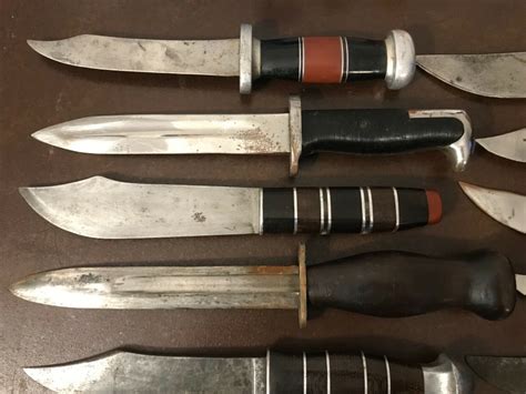 Wwii Theater Trench Knife Lot Us Ww2 Fightingmilitary Grouping Old
