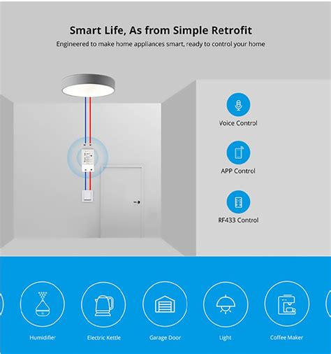 New Sonoff Rf R2 Wifi Smart Switch Smart Home Remote Control Timer Diy
