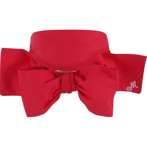 Monnalisa Girls Red Ribbon Headband Bambinifashioncom