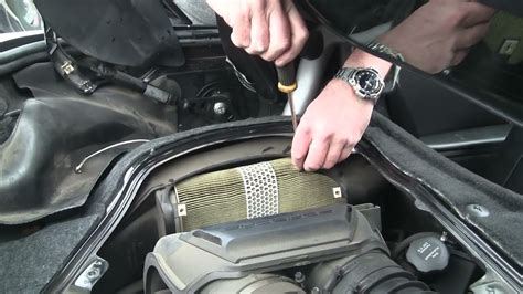 Porsche Boxster Air Filter Change And Putting Into Engine Service